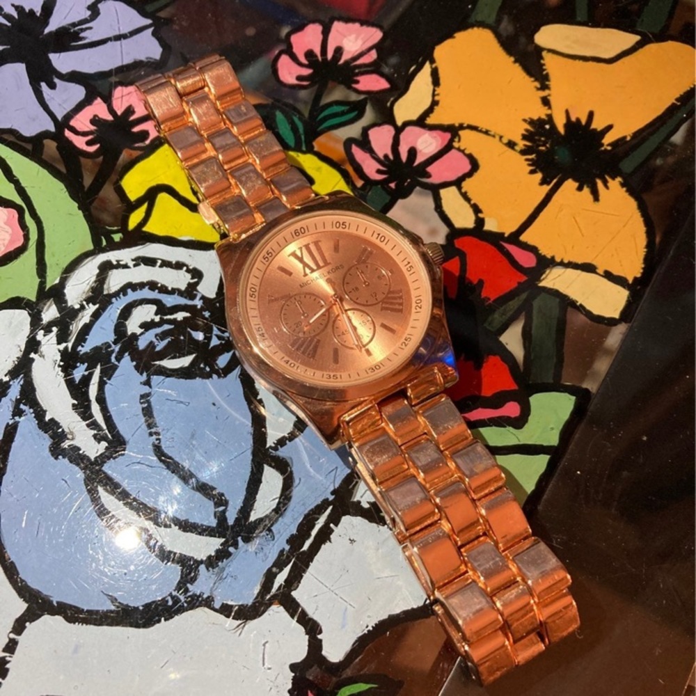 Michael Kors stainless steel rose gold watch